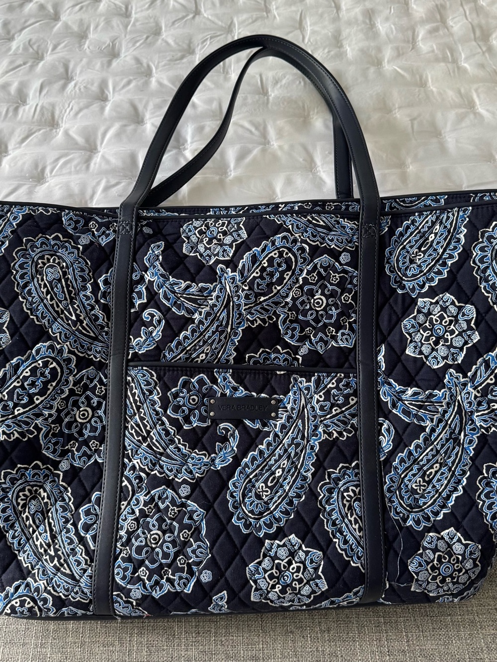 Vera Bradley Retired “Blue Bandana” Quilted Traveler Tote NWT